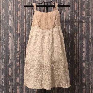 Anthropologie Gold Belle Ballroom dress 12